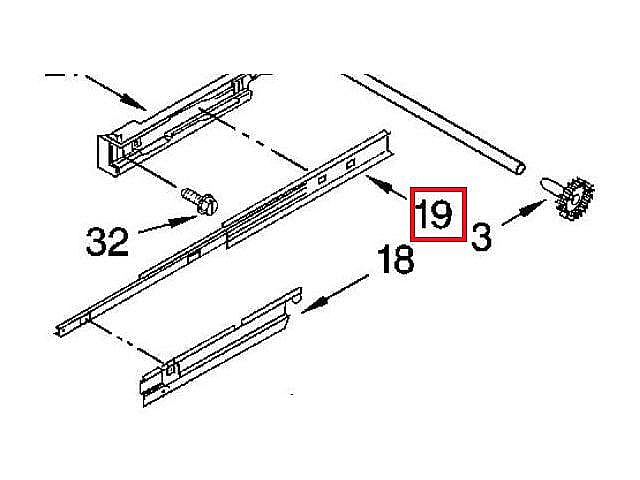 Photo of Refrigerator Freezer Drawer Slide Rail Kit from Repair Parts Direct