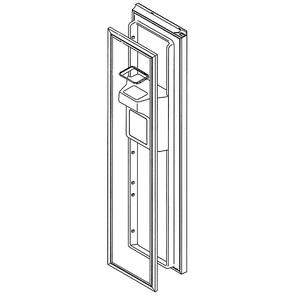 Bosch Part #00244639, Refrigerator Freezer Door Assembly