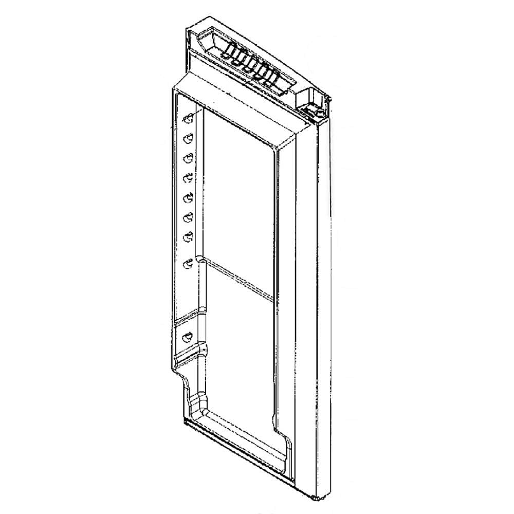 GE Part #00713446, Refrigerator Door Assembly, Left (Stainless)