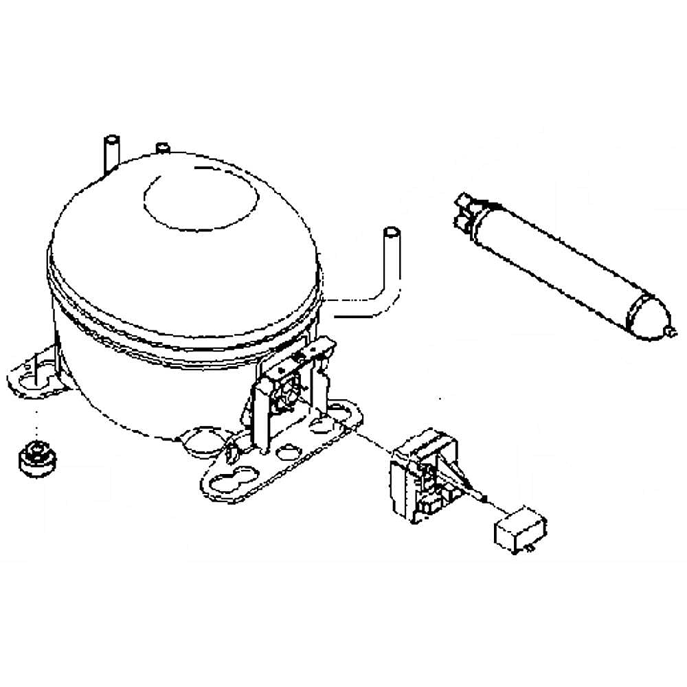 Part #00713454, Refrigerator Compressor