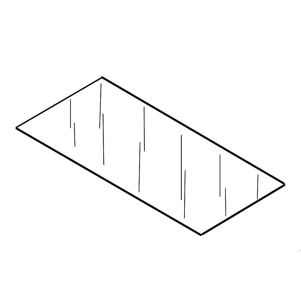 Part #00771346, Refrigerator Crisper Drawer Cover Glass Insert
