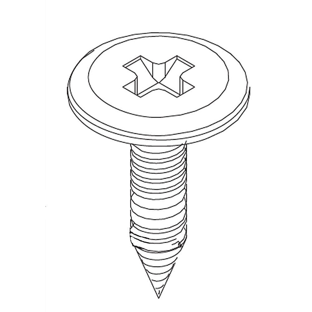 Photo of GE Part #1Sbzja3004M, Refrigerator Screw from Repair Parts Direct