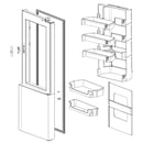 Refrigerator Convenience Door Case Assembly ABQ74662101