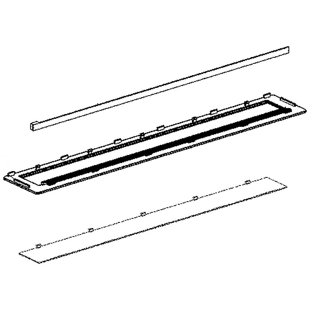 Part #abq75963202, Case Assembly, lamp / 26.00 x 7.00 x 7.25