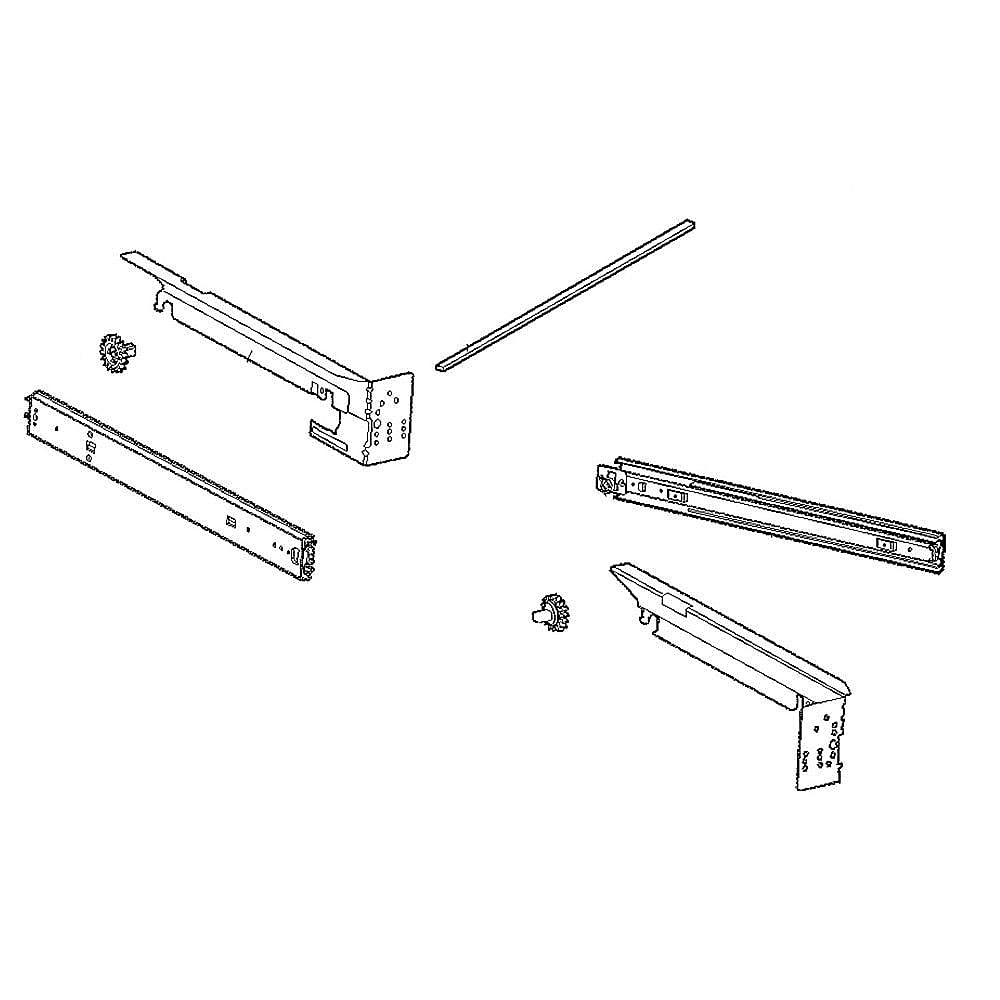 Part #acj72909302, Lg Refrigerator Top Freezer Drawer Glide Assembly / 33.00 x 36.00 x 16.00