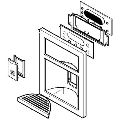 Refrigerator Dispenser Cover Assembly undefined