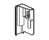 Refrigerator Freezer Door Slide Rail Cap, Right ACQ73657701