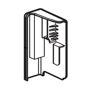 Refrigerator Freezer Door Slide Rail Cap, Right ACQ73657701