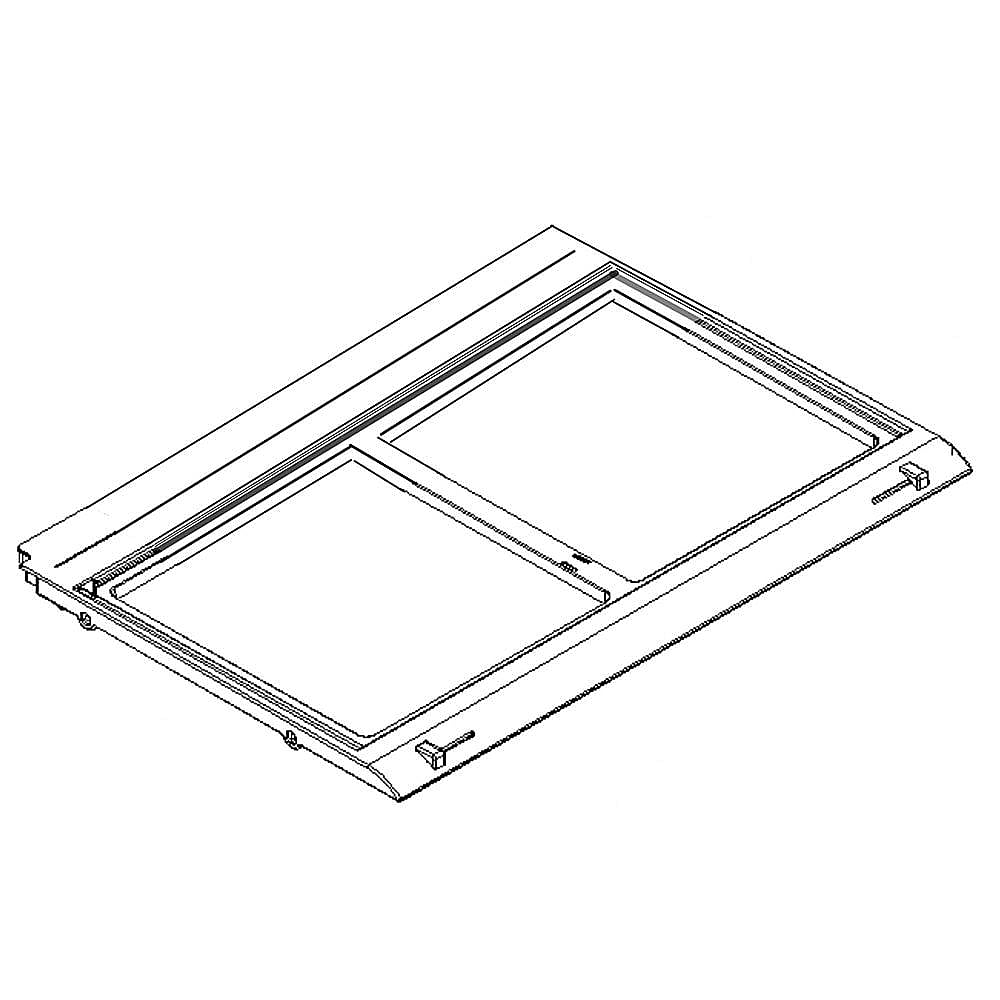 Photo of GE Part #acq74914507, Refrigerator Crisper Drawer Cover Frame from Repair Parts Direct