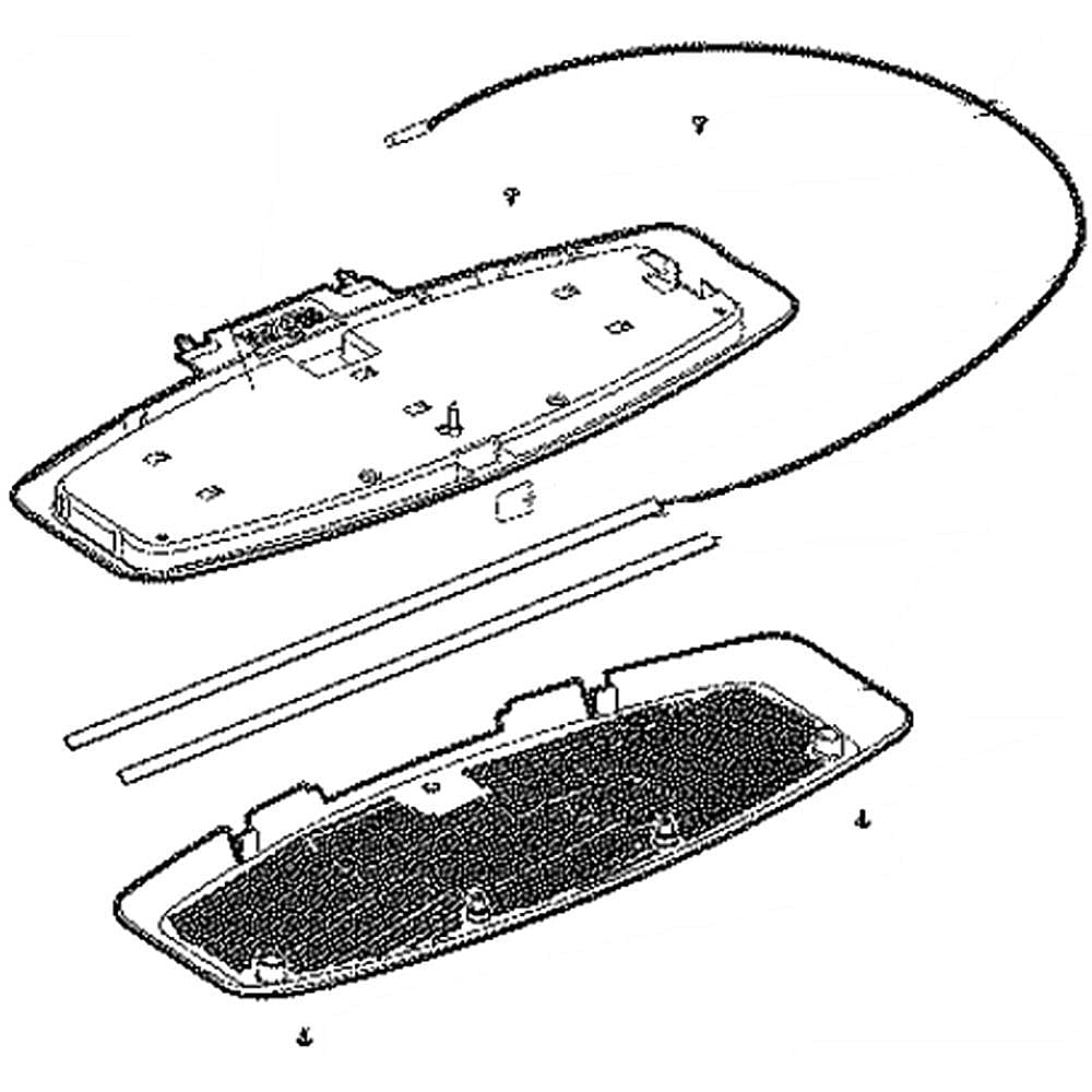 Part #acq85930607, Kenmore Elite Lamp Cover Assembly