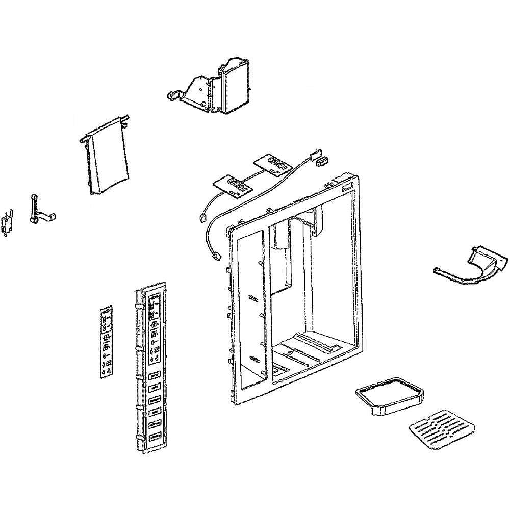 Part #acq86045304, Kenmore Elite Refrigerator Display Cover Assembly