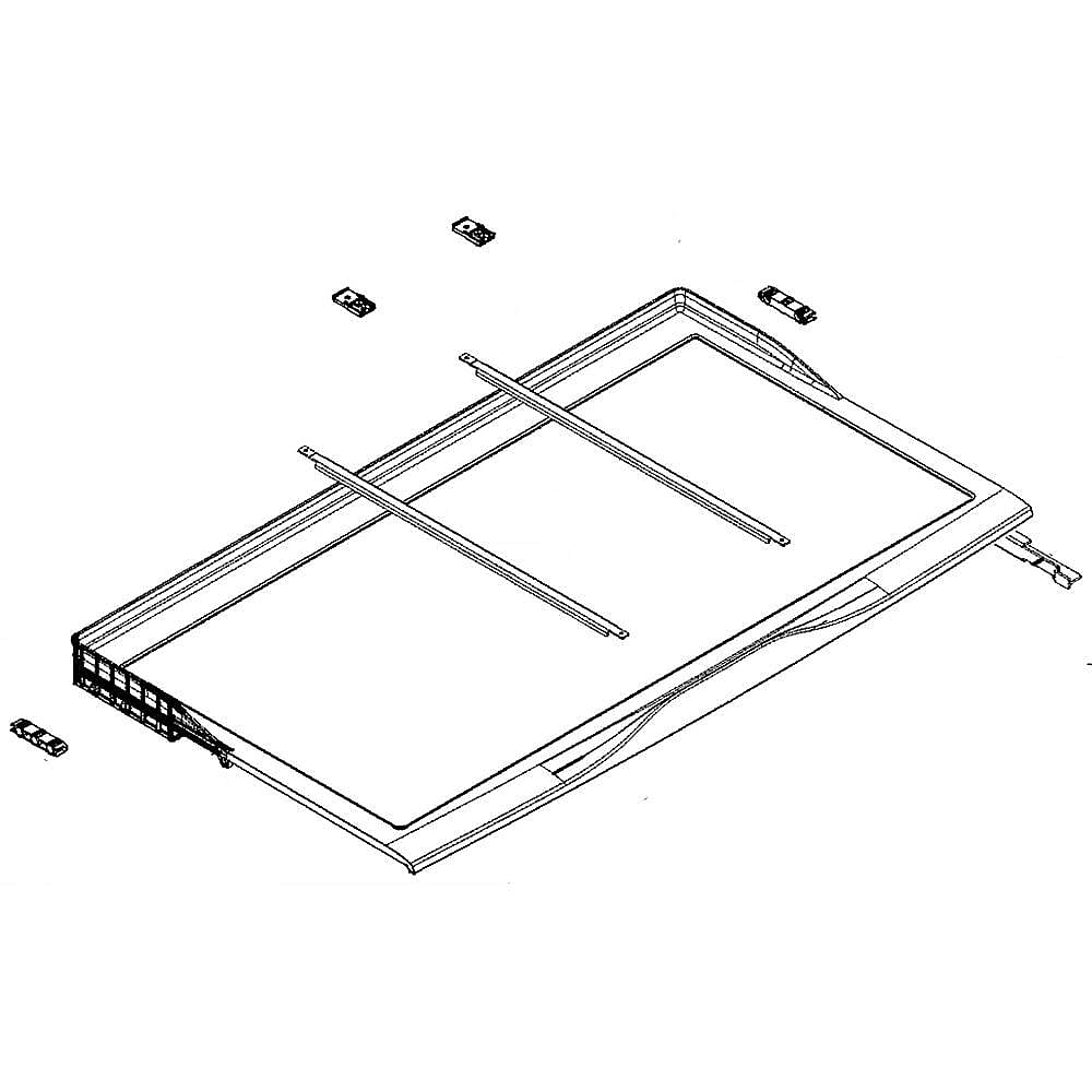 Refrigerator Crisper Drawer Cover Assembly
