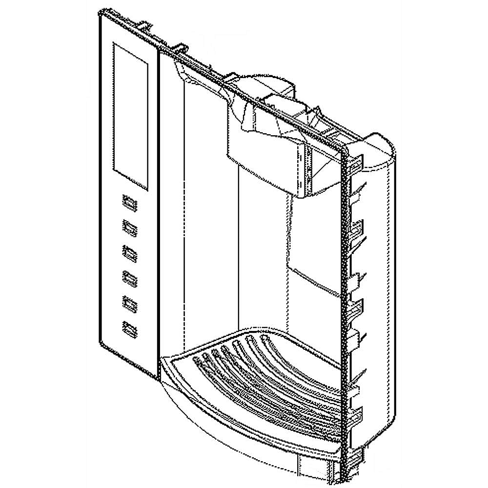 Part #acq87420614, Refrigerator Dispenser Display Assembly / 15.50 x 11.75 x 3.00