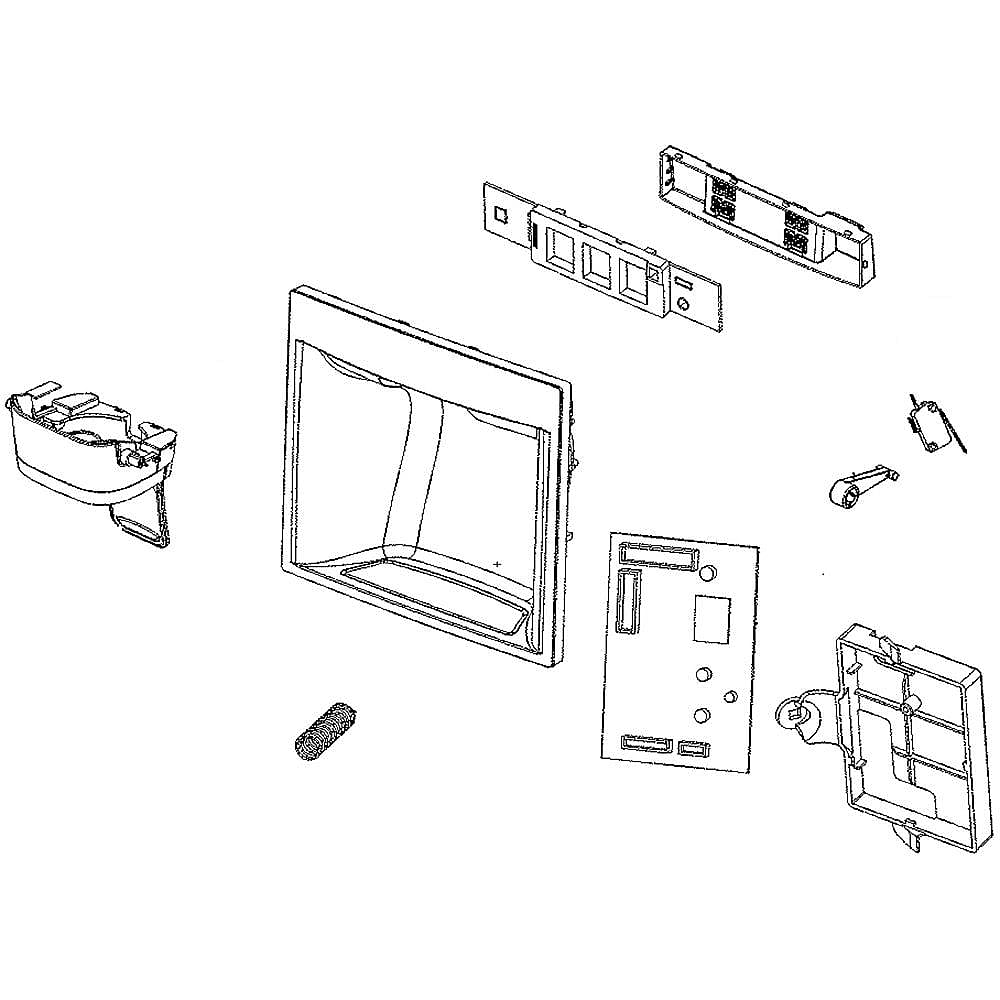 Part #acq87466915, Kenmore Elite Refrigerator Display Cover Assembly