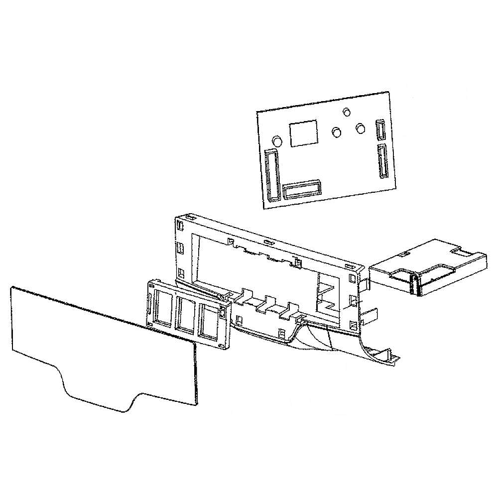Part #acq89929101, Kenmore Refrigerator Dispenser Display Assembly / 15.67 x 11.00 x 9.00
