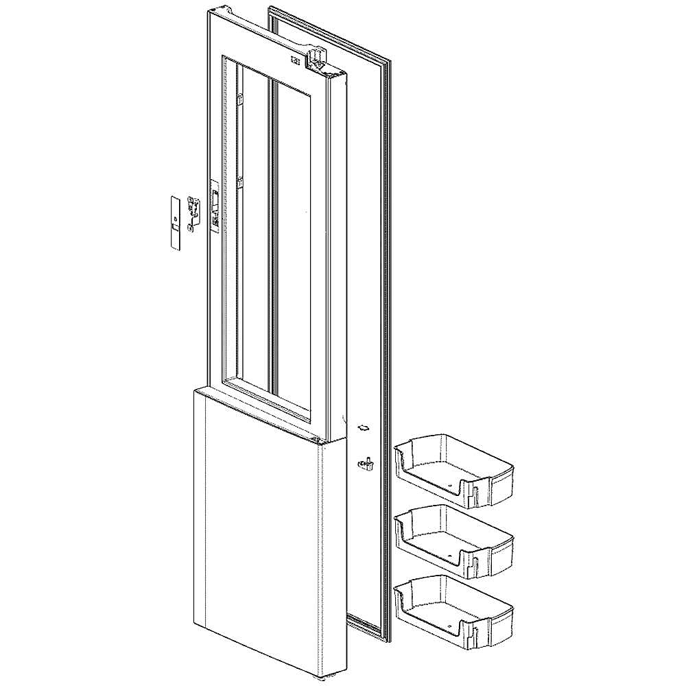 Part #adc74625502, Refrigerator Convenience Door Inner Frame
