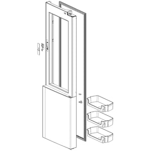 Refrigerator Convenience Door Inner Frame ADC74625502