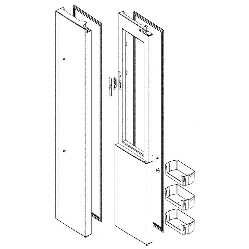 Kenmore Elite Part #adc74646327, Refrigerator Door Assembly