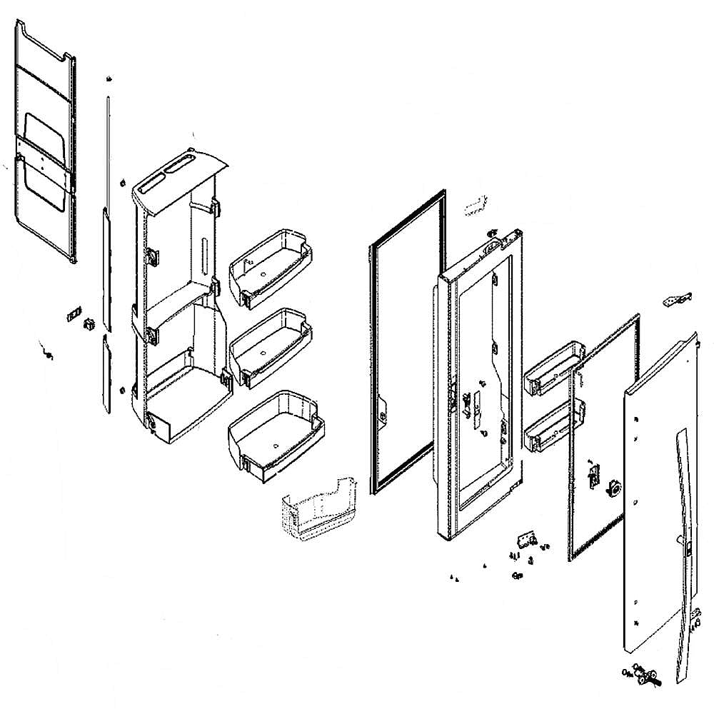 Part #add74296903, Kenmore Refrigerator Door Assembly, Right