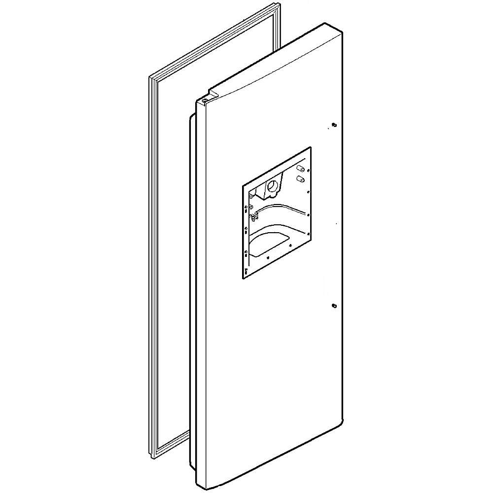 Part #adc74925507, Kenmore Refrigerator Freezer Door Assembly