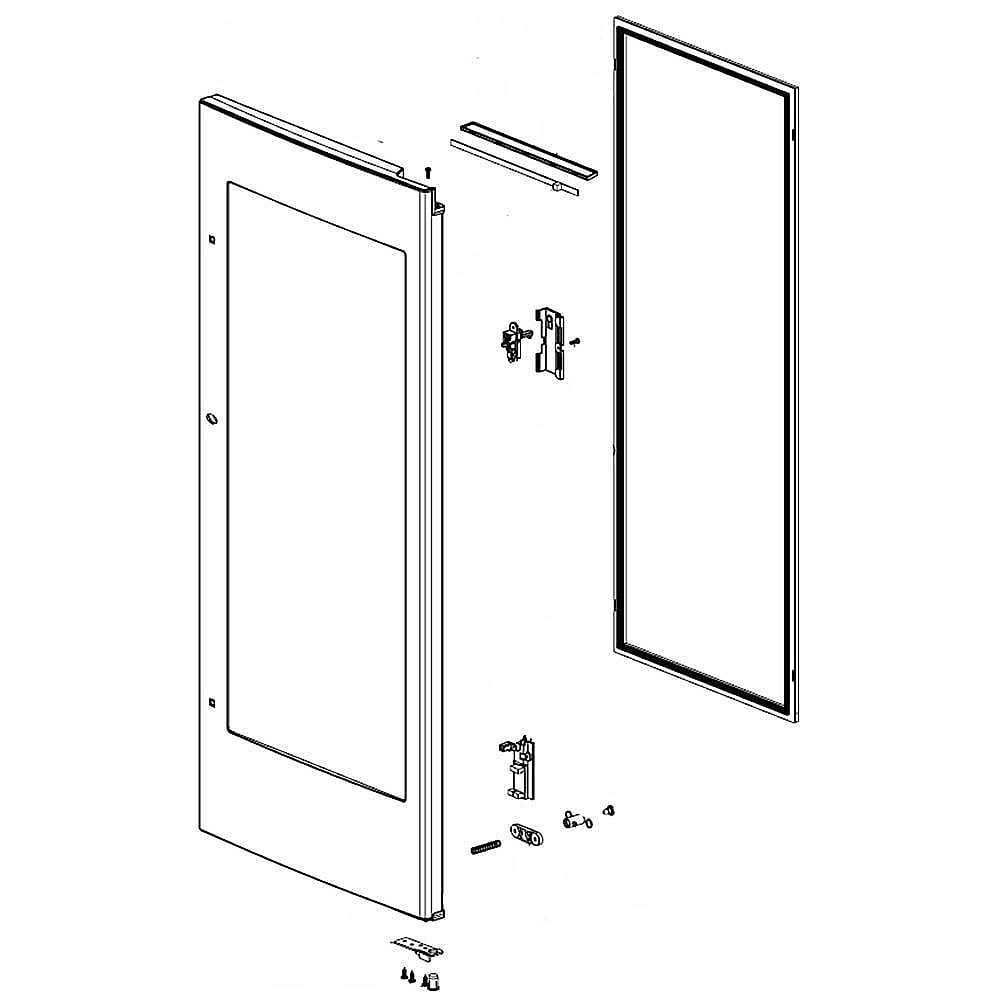 Part #adc75586111, Kenmore Elite Refrigerator Convenience Door Outer Panel Assembly