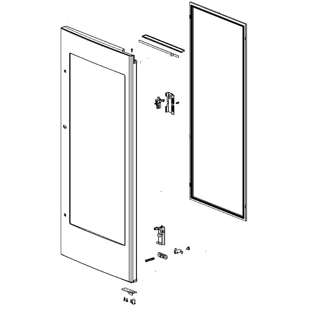 Part #adc75586124, Refrigerator Convenience Door Outer Panel Assembly / 48.15 x 24.95 x 10.35