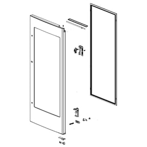 Lg Refrigerator Convenience Door Outer Panel Assembly ADC75586126