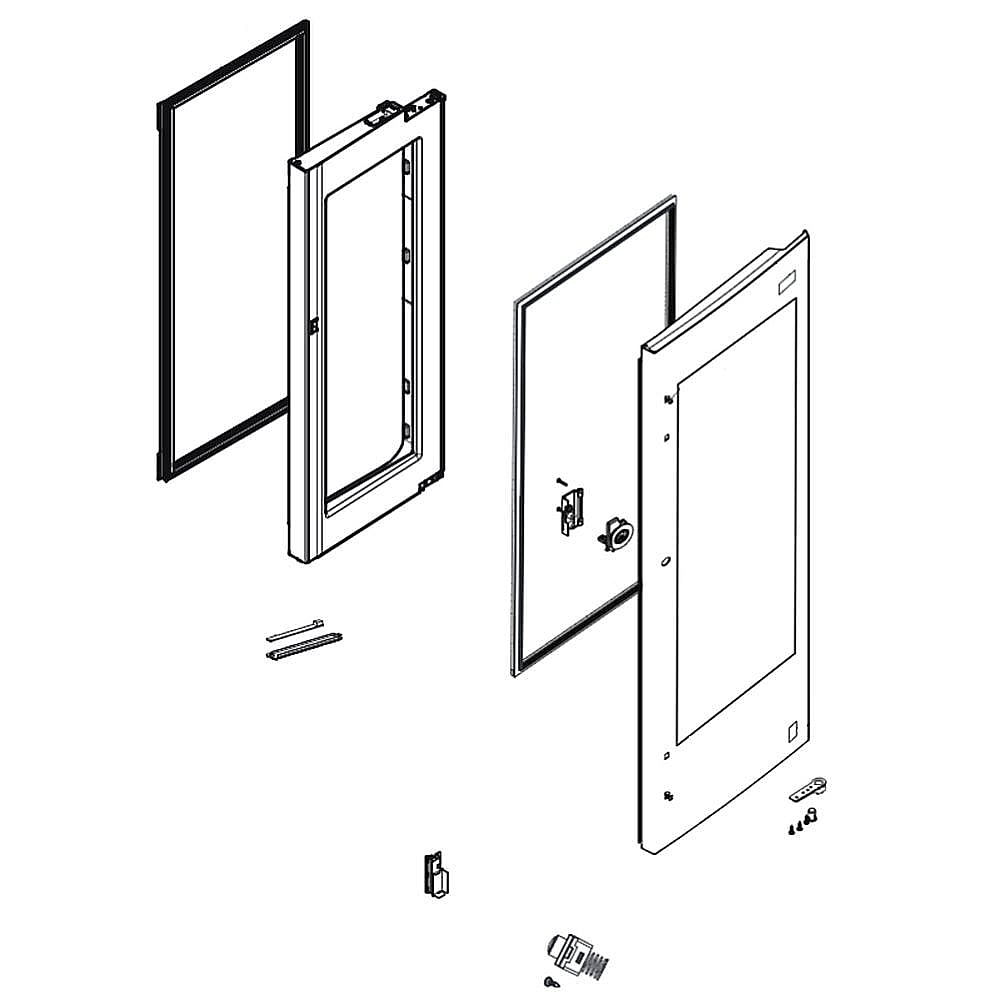 LG Part #adc76265712, Refrigerator Convenience Door Assembly | 47.81 x 24.58 x 9.90