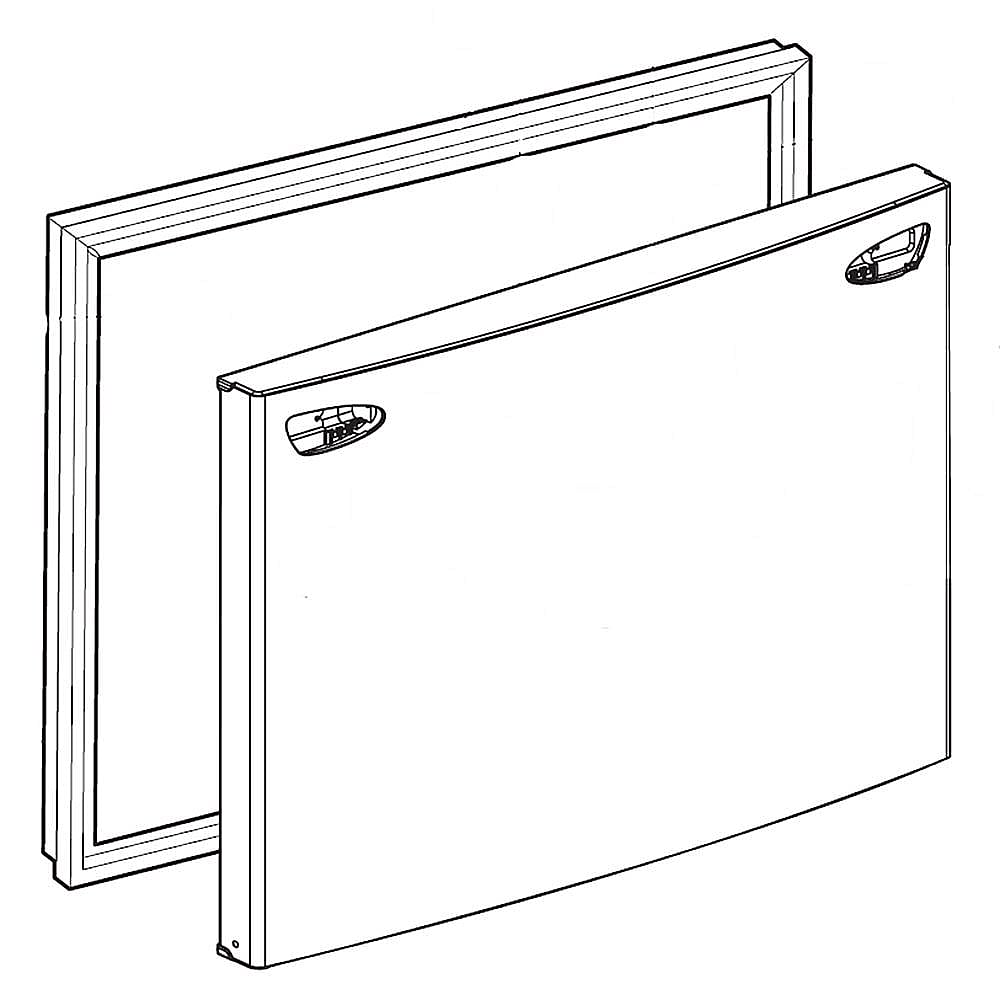 Photo of GE Part #add73719005, Refrigerator Freezer Door Assembly from Repair Parts Direct
