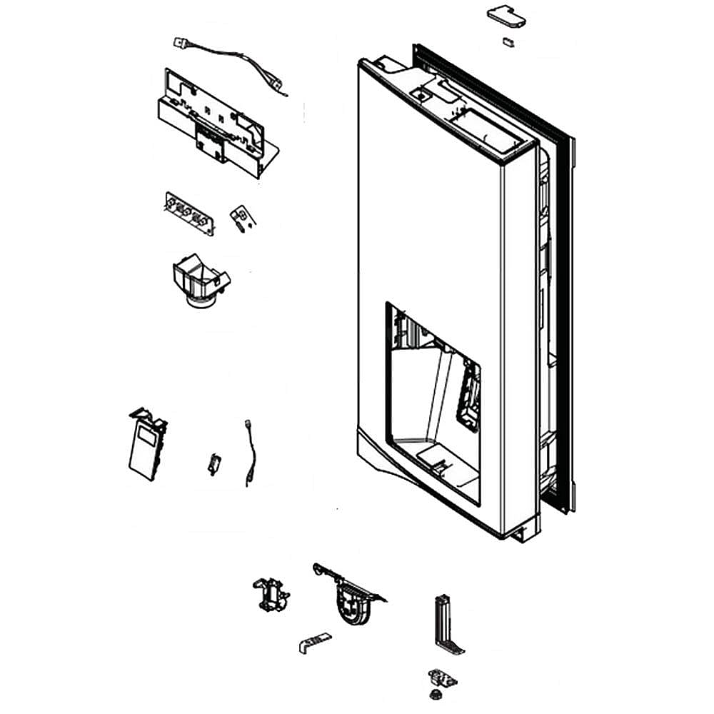 Photo of LG Part #add73917777, Refrigerator Door Assembly, Left | 47.76 x 23.28 x 14.64 from Repair Parts Direct