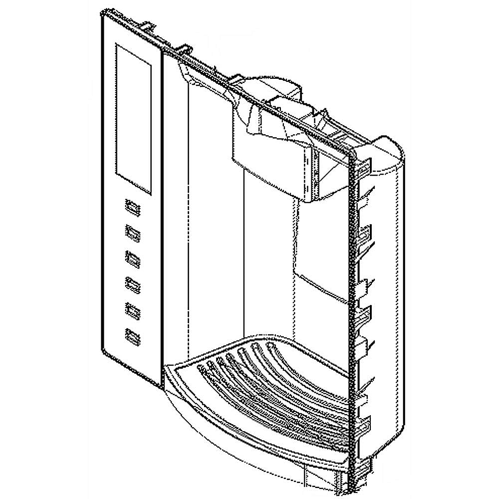 Kenmore Elite Part #add74296426, Refrigerator Freezer Door Assembly | 73.00 x 20.00 x 16.00