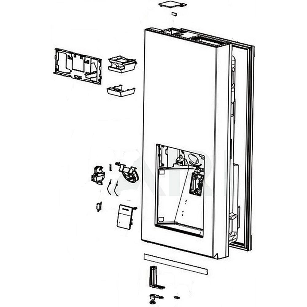 LG Part #add75195802, Refrigerator Door Assembly, Left