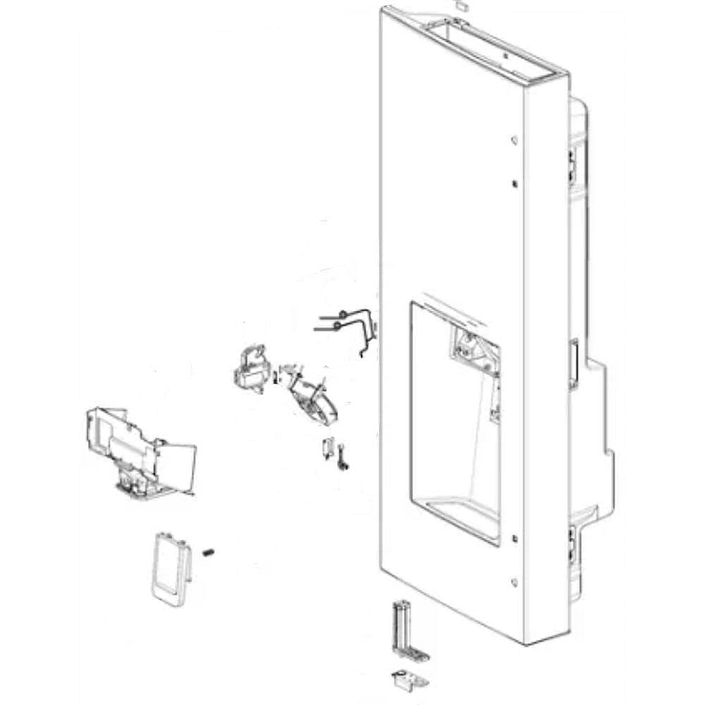Photo of LG Part #add76155804, Refrigerator Door Assembly, Left | 47.79 x 23.42 x 14.61 from Repair Parts Direct