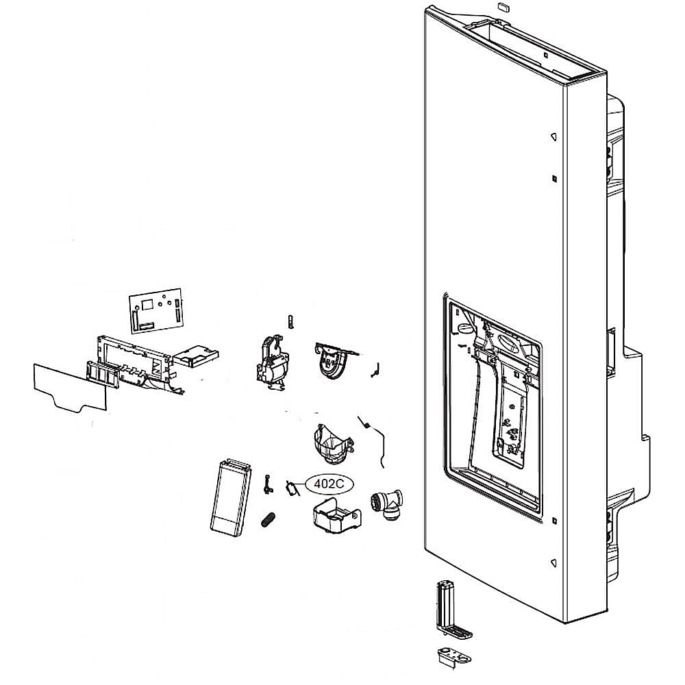 Part #add76155808, Door Foam Assembly, refrigerator / 47.50 x 23.00 x 14.00