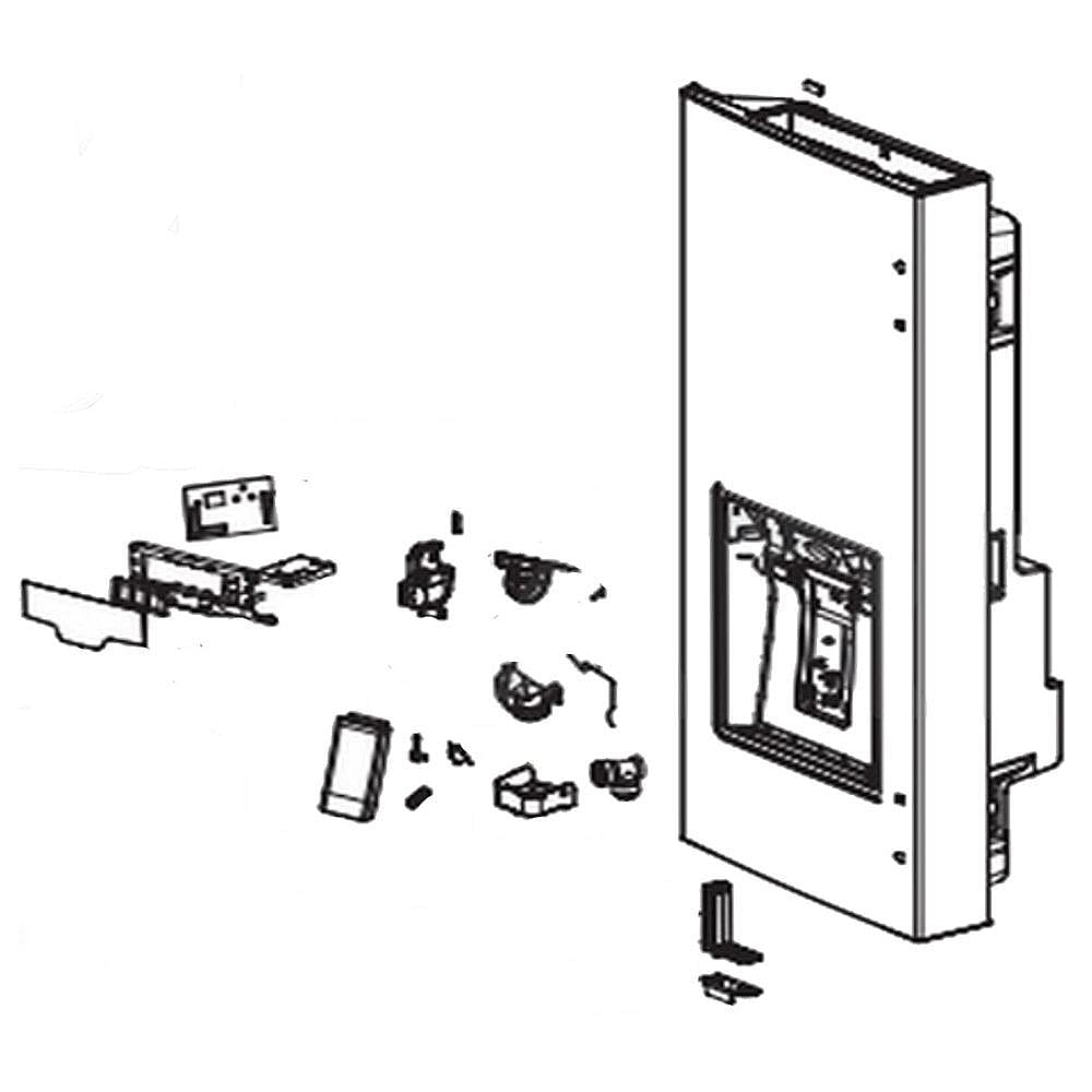 Part #add76155809, Kenmore Elite Refrigerator Door Assembly, Left / 47.82 x 23.09 x 14.09