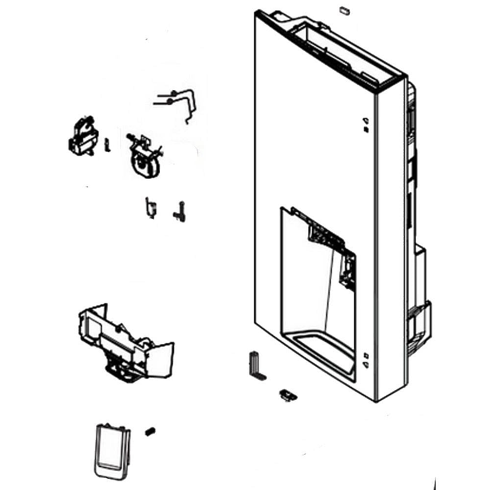 LG Part #add76416501, Refrigerator Door Assembly, Left | 47.56 x 23.37 x 14.56