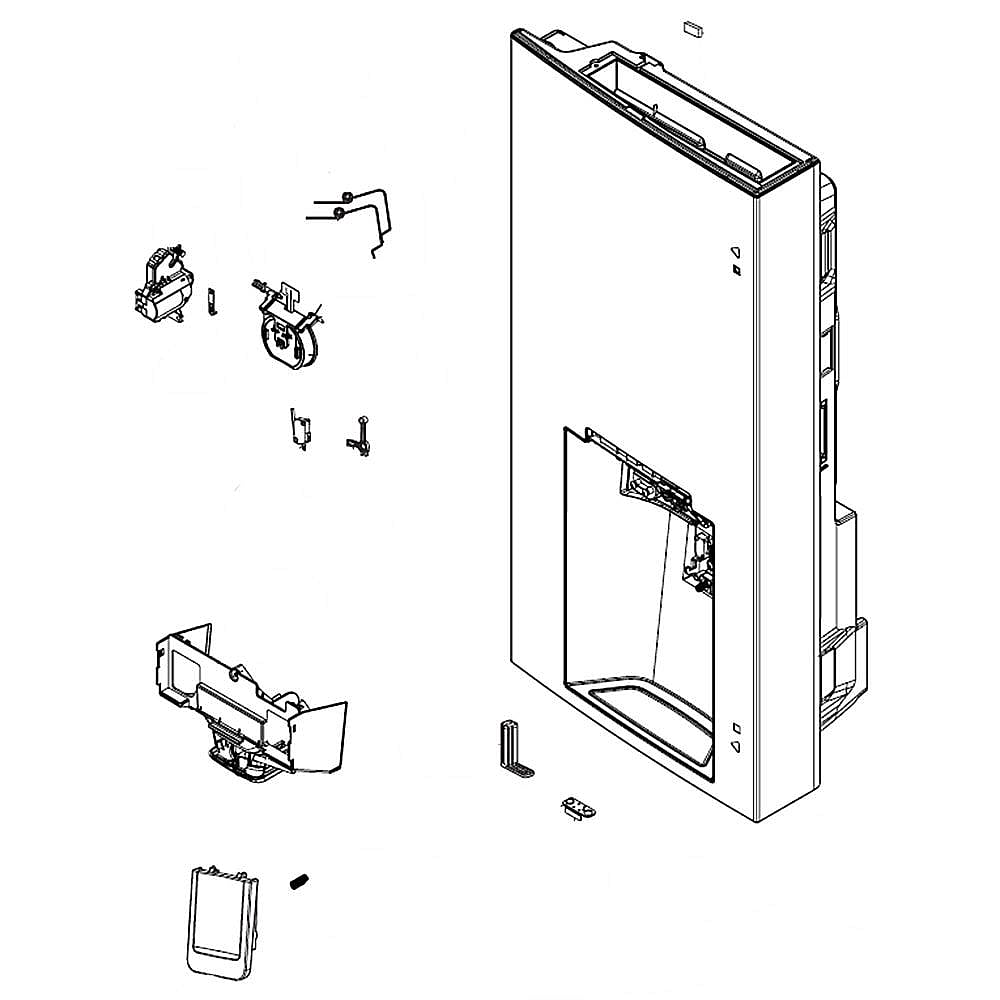 Part #add76416503, Lg Refrigerator Door Assembly, Left / 47.72 x 23.40 x 14.56