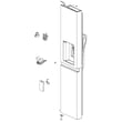 Refrigerator Freezer Door Assembly for LG LRSOS2706S/00 - Part ADD76421101