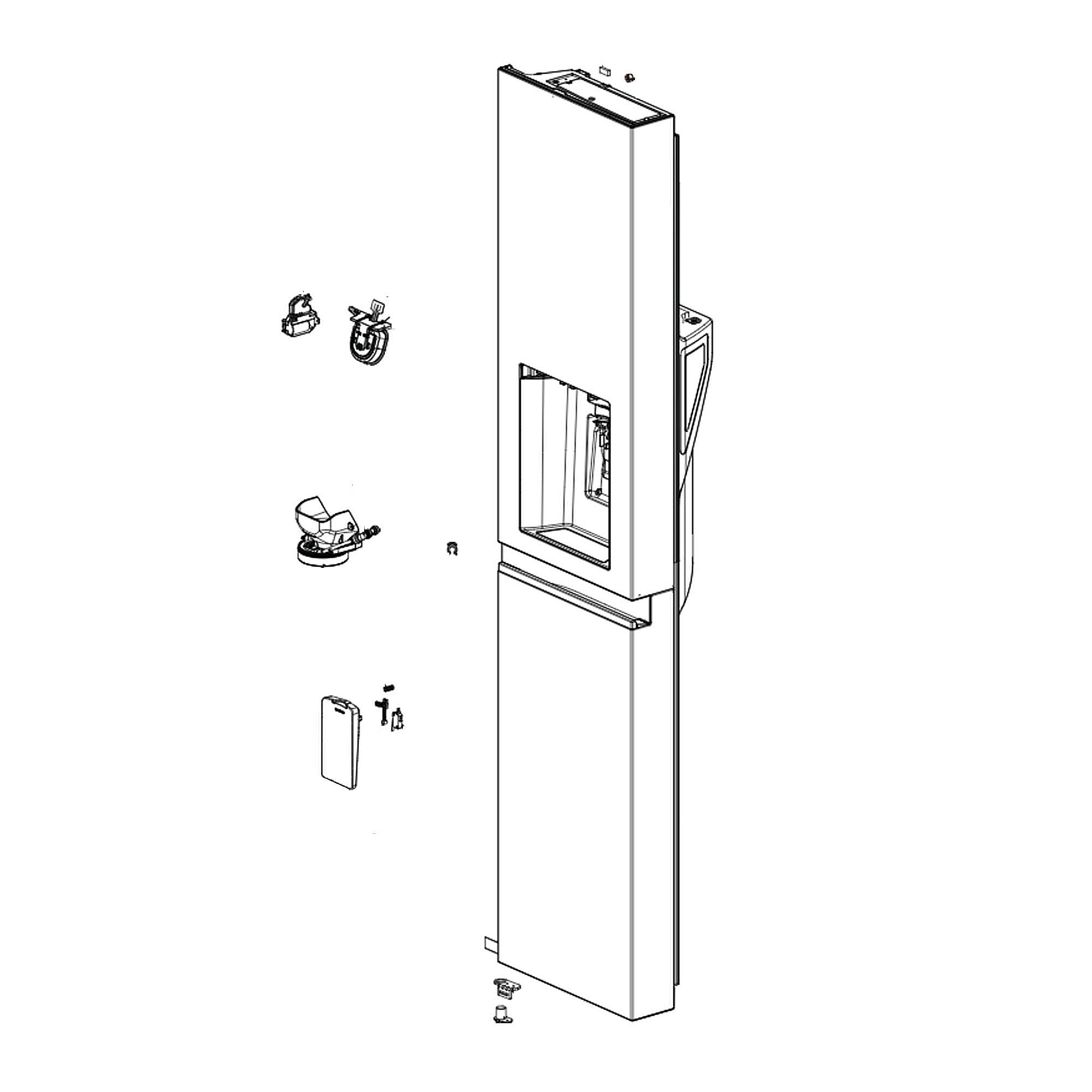 Photo of LG Part #add76421102, Refrigerator Freezer Door Assembly from Repair Parts Direct