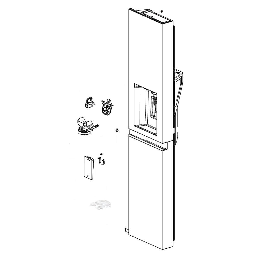 Photo of LG Part #add76421106, Refrigerator Freezer Door Assembly from Repair Parts Direct