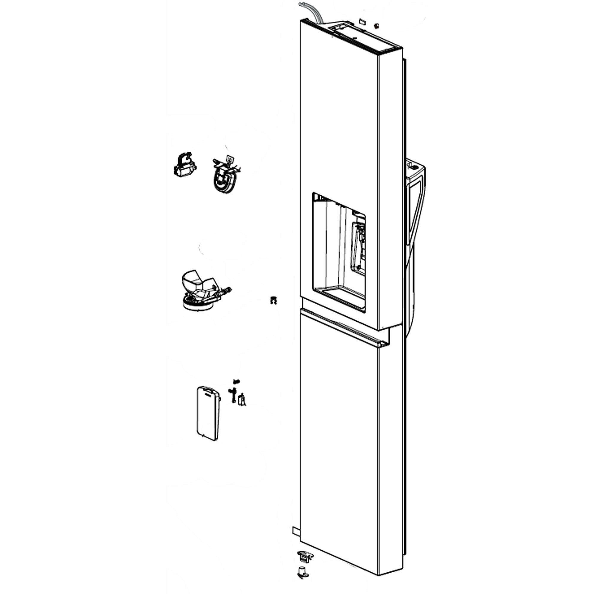 Part #add76421114, Refrigerator Freezer Door Assembly