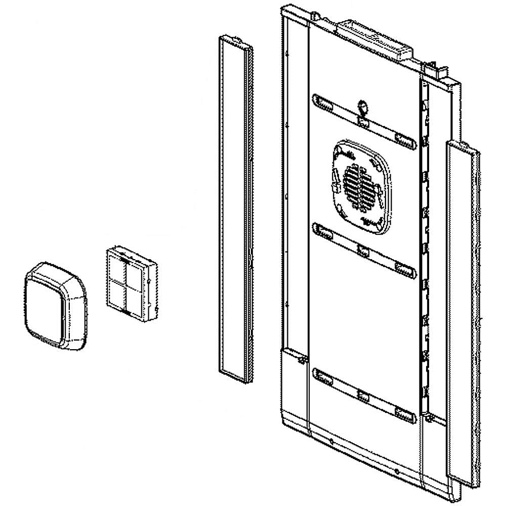 Part #adj73292122, Refrigerator Air Duct And Cover Assembly / 34.00 x 20.00 x 9.00