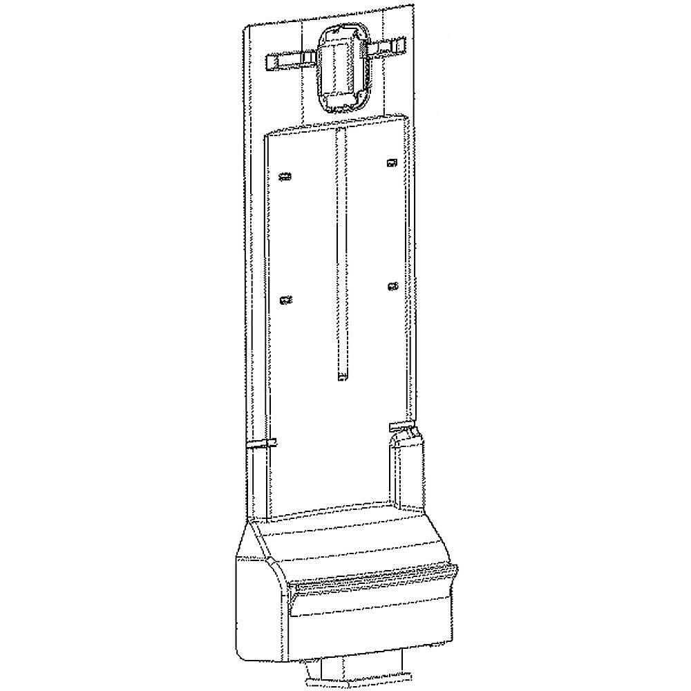 Part #adj73712909, Refrigerator Air Duct And Cover Assembly (Replaces Adj73712902) / 39.00 x 29.16 x 8.47