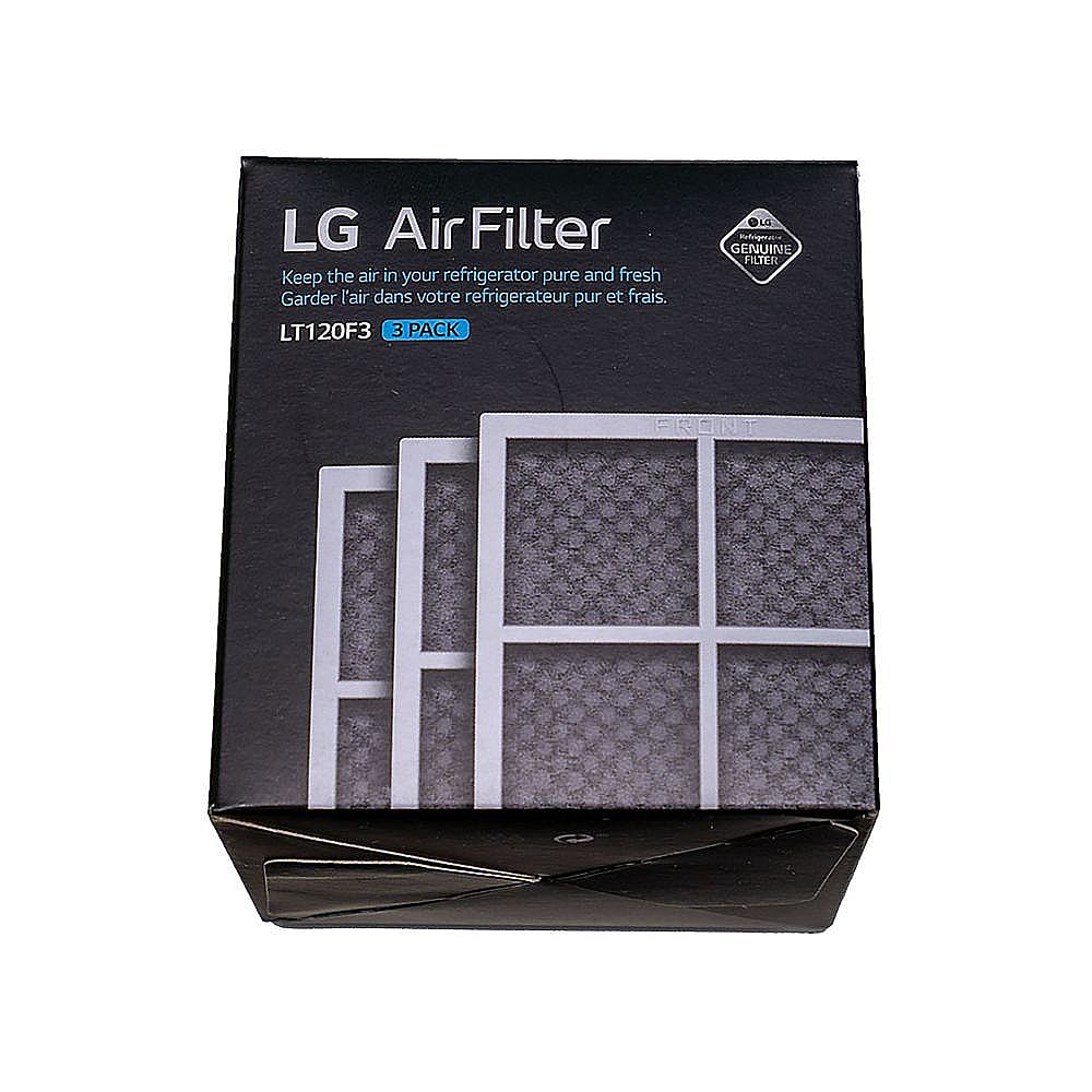 Part #adq73334011, Lg Lt120P Refrigerator Air Filter, 3-Pack / 8.69 x 7.28 x 6.46