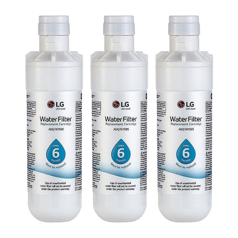 Part #adq75795105, Lg Lt1000P Refrigerator Water Filter, 3-Pack / 13.35 x 10.55 x 3.50