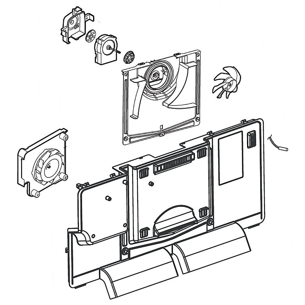 Kenmore Elite Part #aeb72913925, Refrigerator Freezer Evaporator Cover And Fan Assembly | 35.00 x 20.00 x 11.00