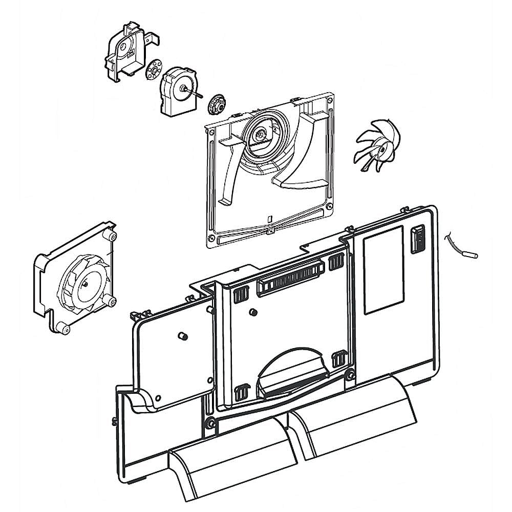 Part #aeb73764519, Lg Refrigerator Freezer Evaporator Cover And Fan Assembly (Replaces Aeb73764513) / 34.38 x 20.54 x 9.80