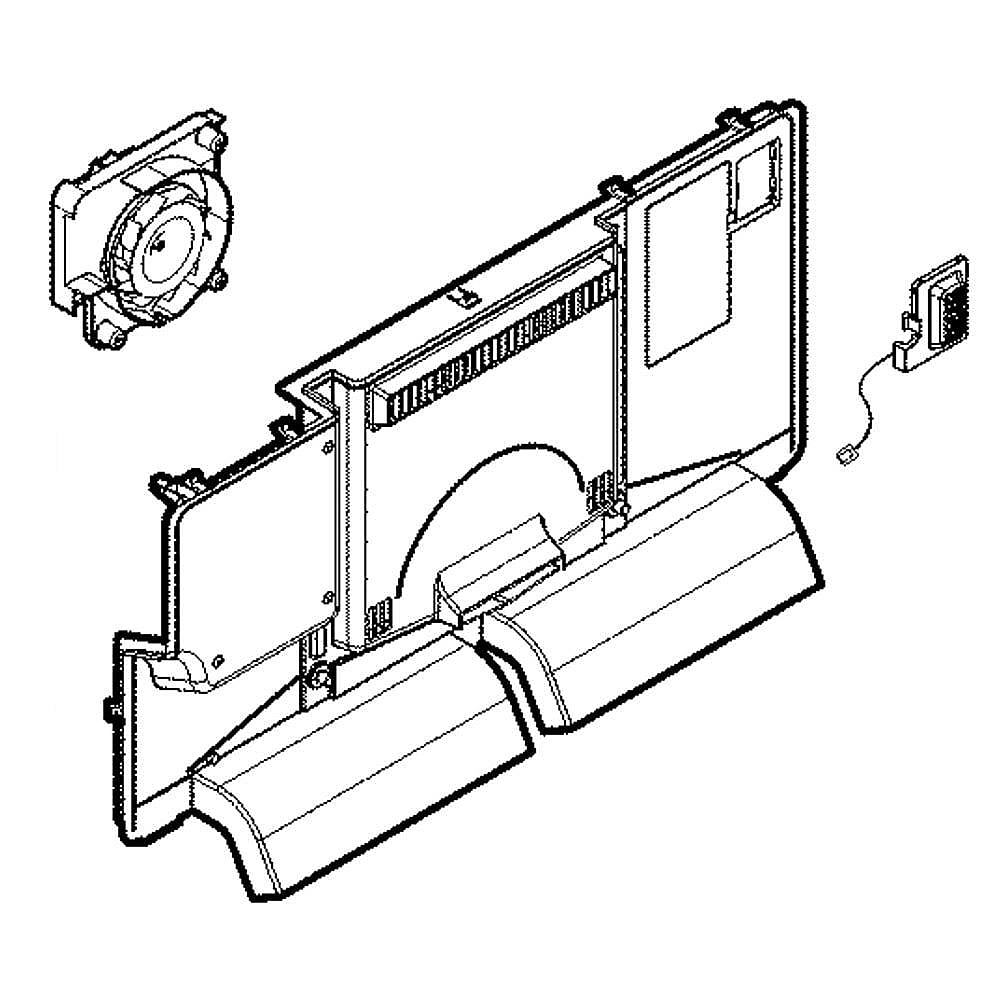 Refrigerator Freezer Evaporator Fan Motor and Cover Assembly