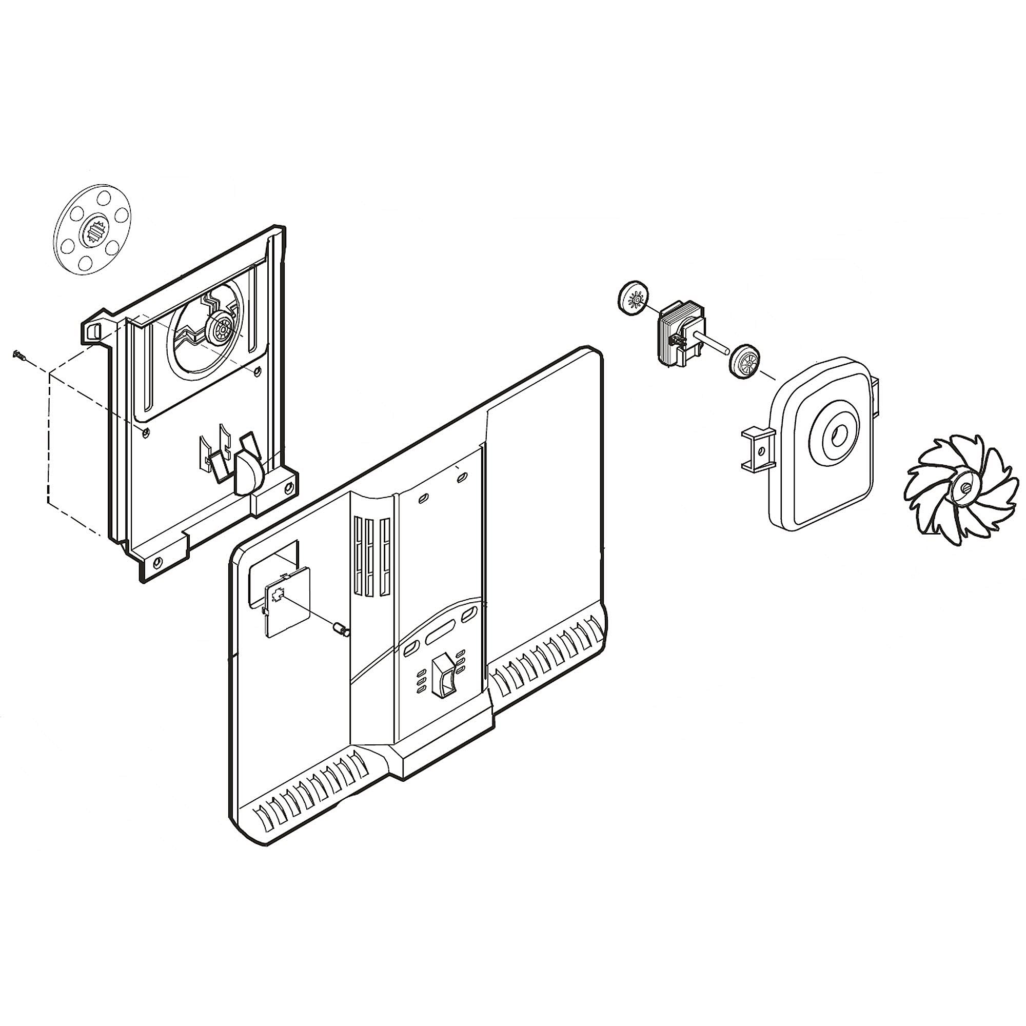 Part #aeb75144901, Refrigerator Freezer Evaporator Cover And Fan Assembly / 33.91 x 20.52 x 8.48
