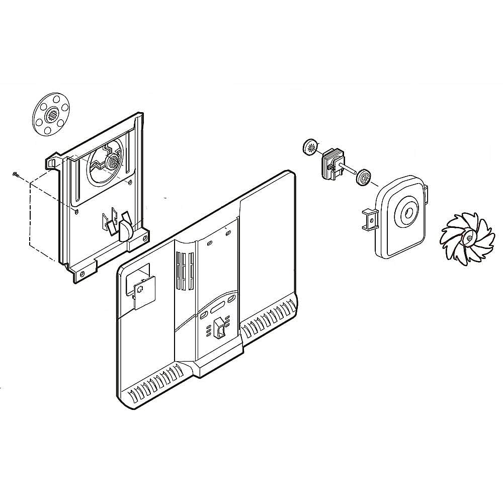 Photo of Part #aeb75144903, Fan Grll Asm from Repair Parts Direct